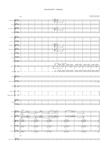 Orchester-Arrangement Golden Eye (Tina Turner), Noten für Orchester, Orchester-Partitur, für Orchester arrangiert, Orchester Partitur