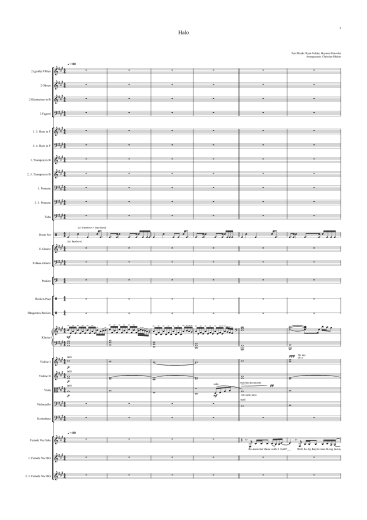Orchester-Arrangement Halo (Beyoncé), Noten für Orchester, Orchester-Partitur, für Orchester arrangiert, Orchester Partitur