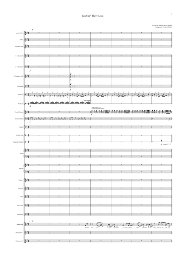 Orchester-Arrangement You Can't Hurry Love (Dixie Chicks), Noten für Orchester, Orchester-Partitur, für Orchester arrangiert, Orchester Partitur